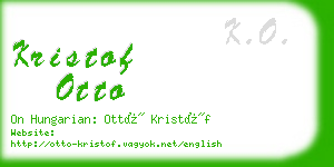 kristof otto business card